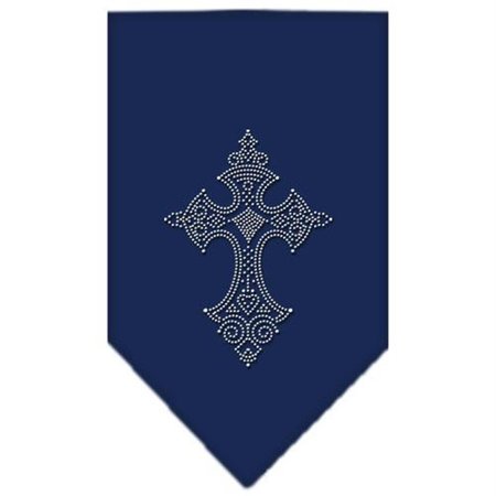 UNCONDITIONAL LOVE Cross Rhinestone Bandana Navy Blue Small UN849038